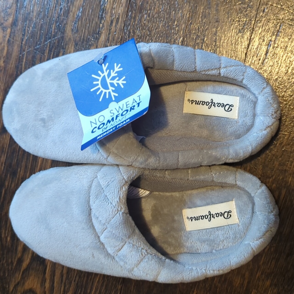 Deer foam gray slippers with memory foam